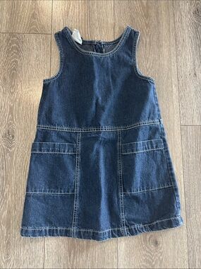 Sun Valley - Girls' Dark Blue Denim Pocket Dress, size 6